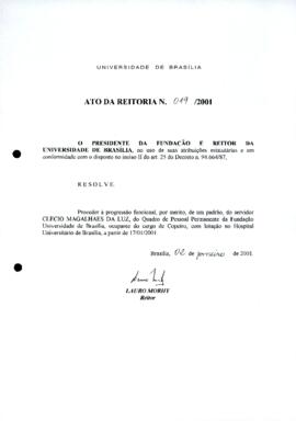 Ato da Reitoria nº 0019/2001