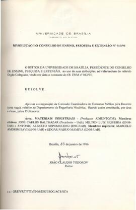 Resolução do Conselho de Ensino, Pesquisa e Extensão nº 0010/1996