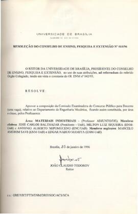 Resolução do Conselho de Ensino, Pesquisa e Extensão nº 0010/1996