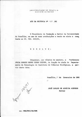 Ato da Reitoria nº 0025/1981