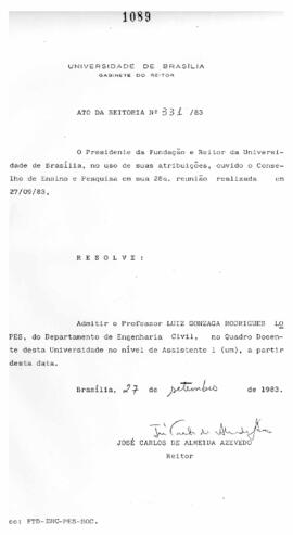 Ato da Reitoria nº 0331/1983