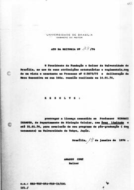 Ato da Reitoria nº 0039/1976