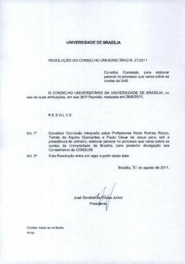 Resolução do Conselho Universitário nº 0021/2011