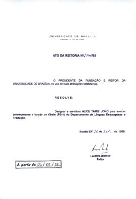 Ato da Reitoria nº 1346/1998