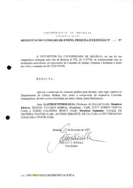 Resolução do Conselho de Ensino, Pesquisa e Extensão nº 0012/1997