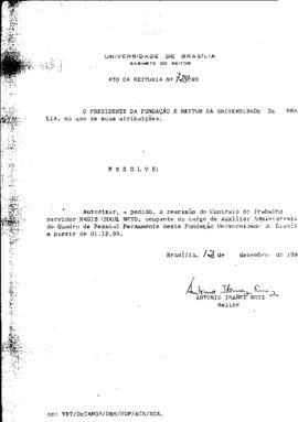 Ato da Reitoria nº 0724/1989