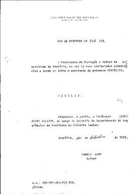 Ato da Reitoria nº 0562/1973