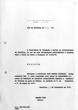 Ato da Reitoria nº 0136/1976