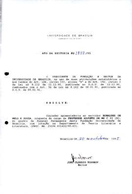 Ato da Reitoria nº 1833/1995