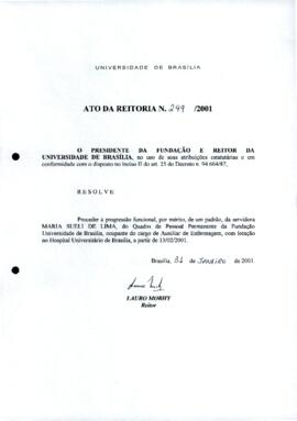 Ato da Reitoria nº 0249/2001