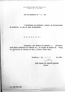 Ato da Reitoria nº 0032/1980