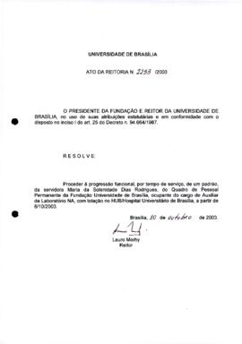 Ato da Reitoria nº 2253/2003