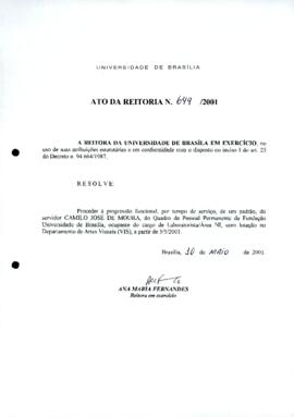 Ato da Reitoria nº 0649/2001