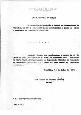 Ato da Reitoria nº 0562/1976