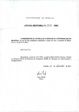 Ato da Reitoria nº 1525/2001