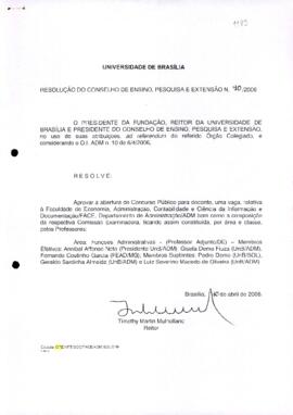 Resolução do Conselho de Ensino, Pesquisa e Extensão nº 0090/2006