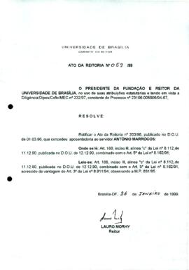 Ato da Reitoria nº 0059/1999