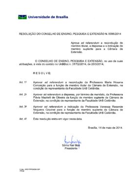 Resolução do Conselho de Ensino, Pesquisa e Extensão nº 0096/2014