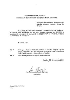 Resolução do Conselho Universitário nº 0008/2013
