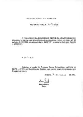 Ato da Reitoria nº 1075/2003