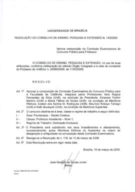 Resolução do Conselho de Ensino, Pesquisa e Extensão nº 0140/2009