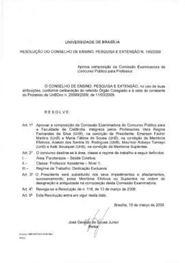 Resolução do Conselho de Ensino, Pesquisa e Extensão nº 0140/2009