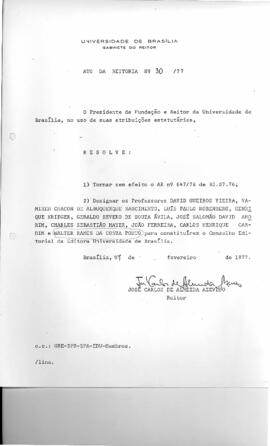 Ato da Reitoria nº 0030/1977