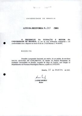 Ato da Reitoria nº 0253/2001