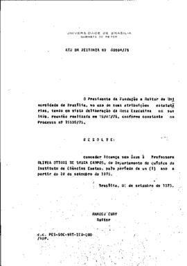 Ato da Reitoria nº 0594/1975