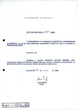 Ato da Reitoria nº 0429/2000