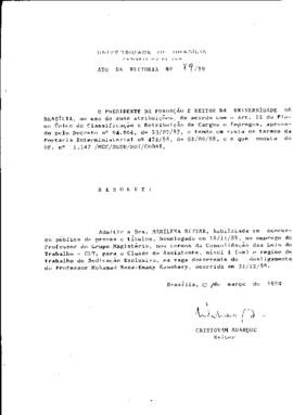 Ato da Reitoria nº 0049/1989