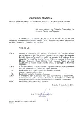 Resolução do Conselho de Ensino, Pesquisa e Extensão nº 0099/2010