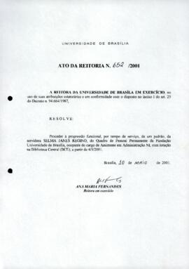 Ato da Reitoria nº 0652/2001