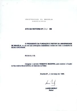 Ato da Reitoria nº 0242/1998