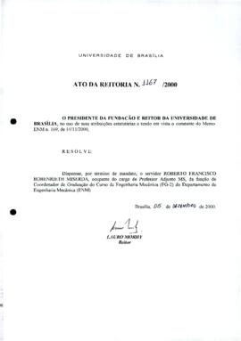 Ato da Reitoria nº 1167/2000