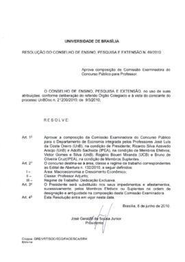 Resolução do Conselho de Ensino, Pesquisa e Extensão nº 0069/2010