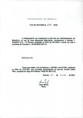 Ato da Reitoria nº 1187/2002