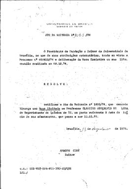 Ato da Reitoria nº 1063/1974