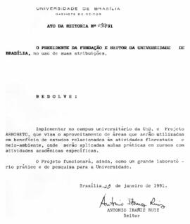 Ato da Reitoria nº 0090/1991