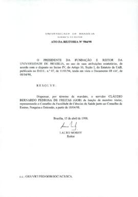 Ato da Reitoria nº 0584/1998