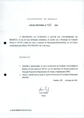 Ato da Reitoria nº 0431/2001