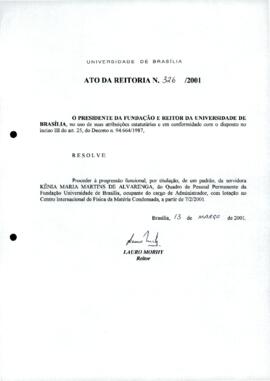 Ato da Reitoria nº 0326/2001