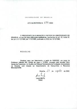 Ato da Reitoria nº 1350/2002