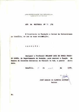 Ato da Reitoria nº 0096/1978