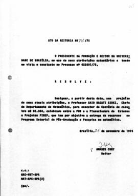 Ato da Reitoria nº 0792/1975