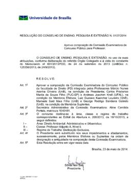Resolução do Conselho de Ensino, Pesquisa e Extensão nº 0107/2014