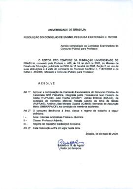 Resolução do Conselho de Ensino, Pesquisa e Extensão nº 0078/2008