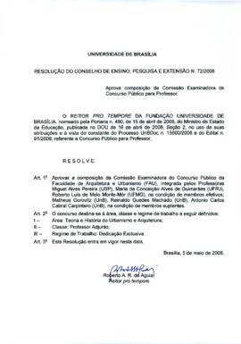 Resolução do Conselho de Ensino, Pesquisa e Extensão nº 0072/2008