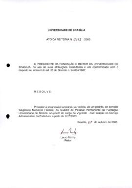 Ato da Reitoria nº 2183/2003