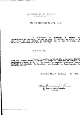 Ato da Reitoria nº 0772/1995